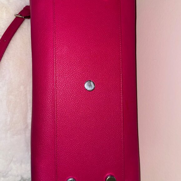 SAINT LAURENT  Grained Calfskin Small Cabas Rive Gauche - Fuschia - Picture 10 of 15